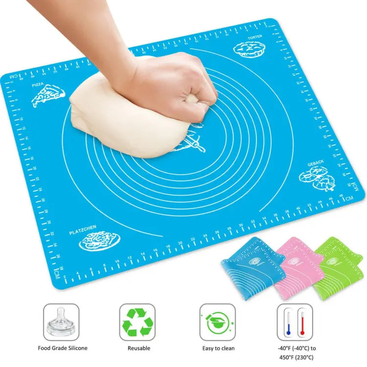 Silicone Baking Roti Mat for Pastry & Roti Rolling Extra Large with Measurements Kitchen Baking Mat - Extra Large [For rolling rotis, pizza, cakes and pastries]