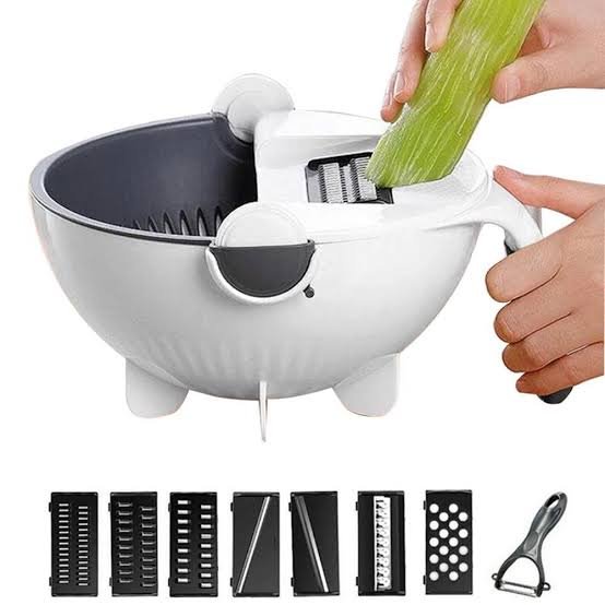 12 In 1 Multifunctional Vegetable Cutter With Drain Basket