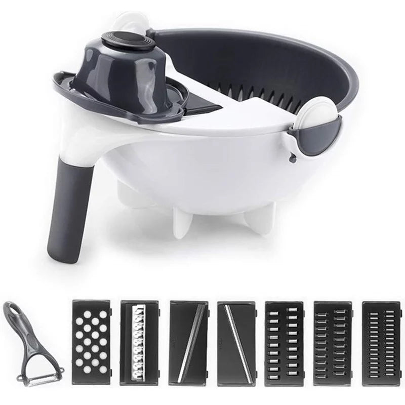 12 In 1 Multifunctional Vegetable Cutter With Drain Basket