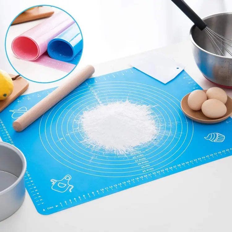 Silicone Baking Roti Mat for Pastry & Roti Rolling Extra Large with Measurements Kitchen Baking Mat - Extra Large [For rolling rotis, pizza, cakes and pastries]