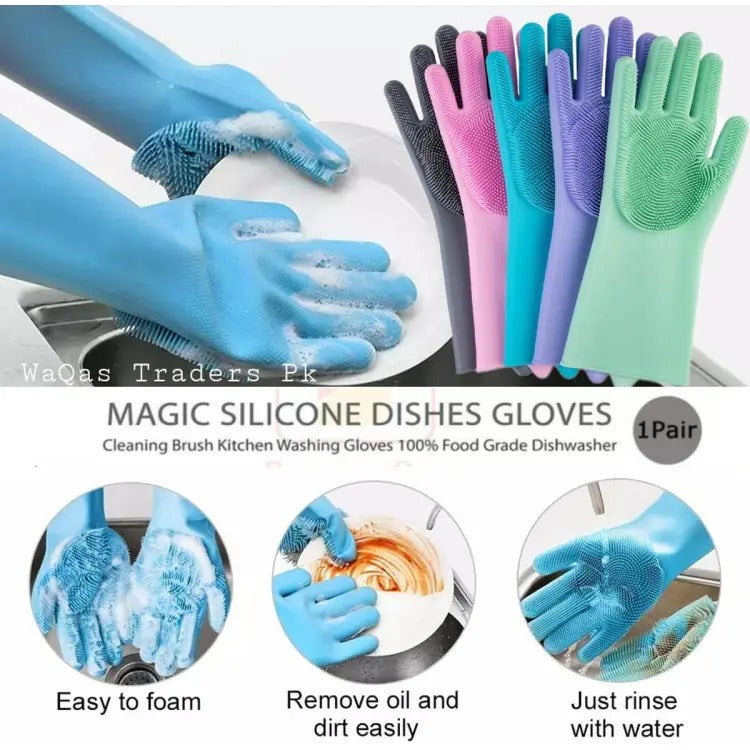 Special Discount Offer Buy 1 Get 1 Free (Magic reusable silicone gloves with wash scrubber) ✨ ( 2 in 1 soap dispenser pump & sponge holder) ✨