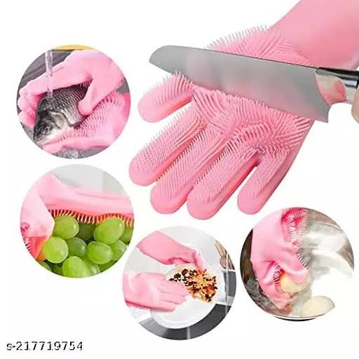 Special Discount Offer Buy 1 Get 1 Free (Magic reusable silicone gloves with wash scrubber) ✨ ( 2 in 1 soap dispenser pump & sponge holder) ✨