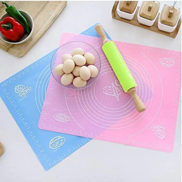 Silicone Baking Roti Mat for Pastry & Roti Rolling Extra Large with Measurements Kitchen Baking Mat - Extra Large [For rolling rotis, pizza, cakes and pastries]